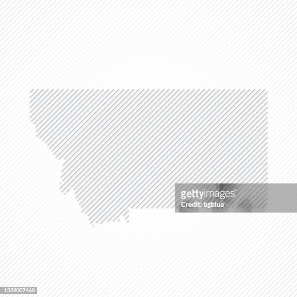 montana map designed with lines on white background - montana black stock illustrations