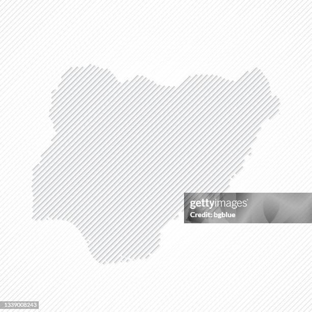 nigeria map designed with lines on white background - lagos stock illustrations