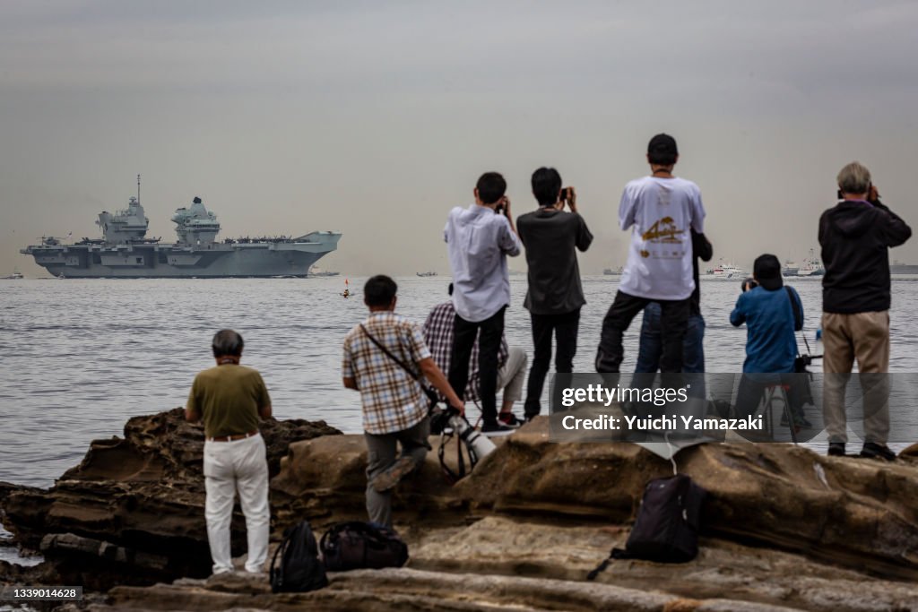 Britain's HMS Queen Elizabeth Departs Japan