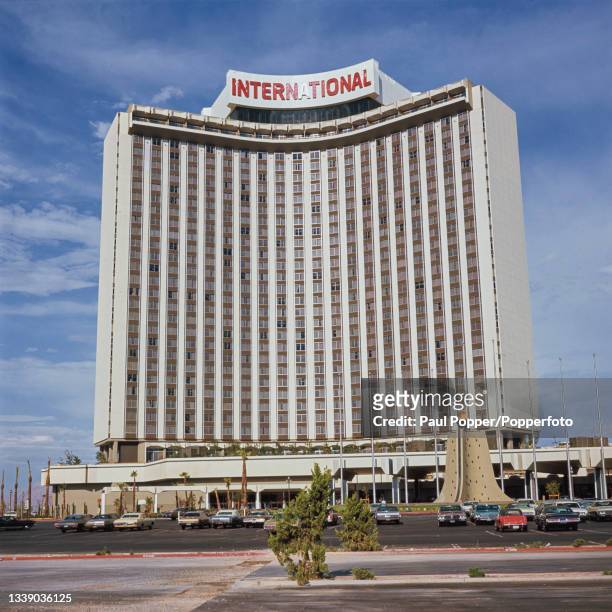 The International Hotel at the northern end of the Las Vegas Strip in Las Vegas, Nevada circa 1970. The hotel opened in 1969 and was known as the Las...