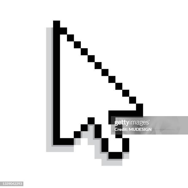 pixel-cursor - computermaus stock-grafiken, -clipart, -cartoons und -symbole