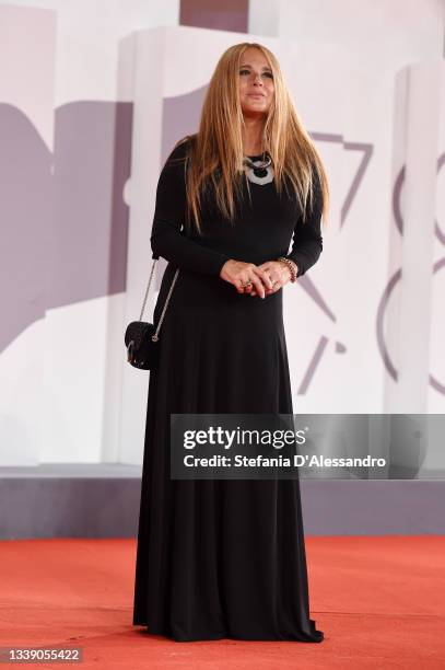 Sabrina Knaflitz attends the red carpet of the movie "Old Henry" during the 78th Venice International Film Festival on September 07, 2021 in Venice,...