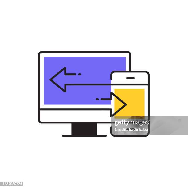 responsive design editable stroke line symbol - responsives webdesign stock-grafiken, -clipart, -cartoons und -symbole