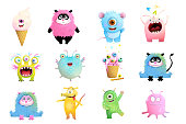Cute Monsters Characters Collection for Kids