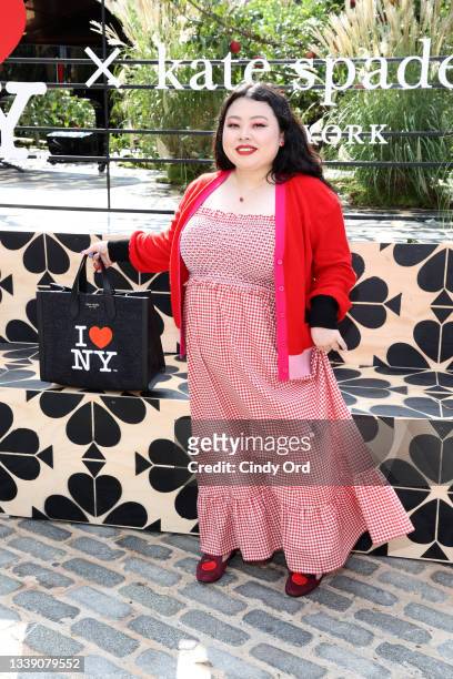 Comedian Naomi Watanabe is seen during the Kate Spade New York Popup Installation VIP Opening Party for NYFW: The Shows at Gansevoort Plaza on...