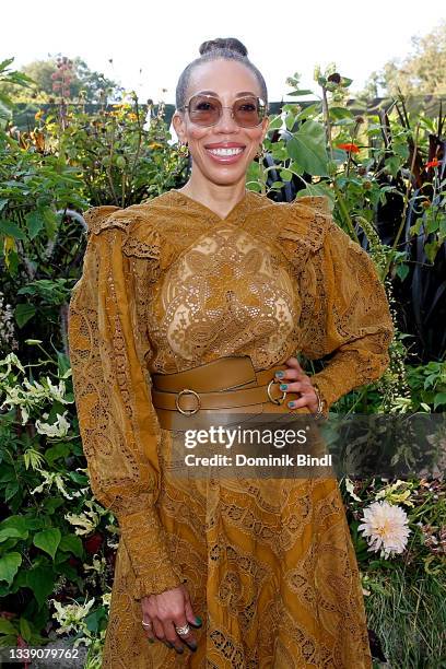 Amy Sherald attends the Ulla Johnson front row during New York Fashion Week: The Shows at Brooklyn Botanic Garden on September 08, 2021 in the...