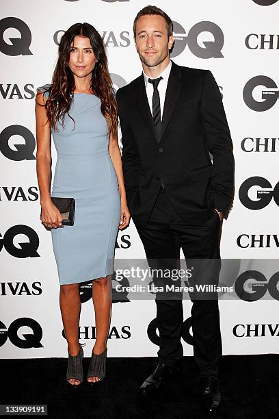 Jodhi Meares and Alex O'Loughlin arrive at the GQ Australia Men of the Year Awards at the Sydney Opera House on November 22, 2011 in Sydney,...