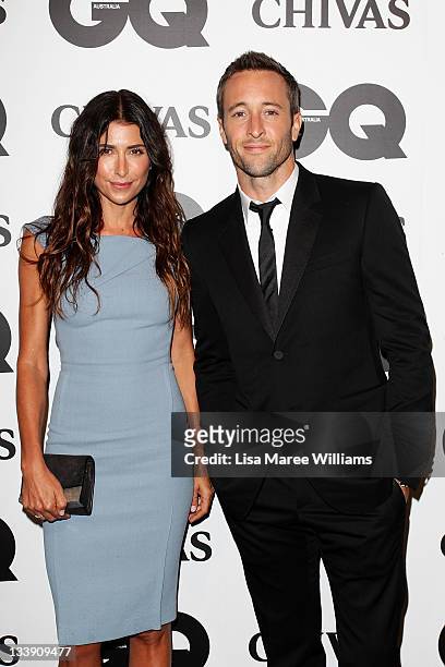 Jodhi Meares and Alex O'Loughlin arrive at the GQ Australia Men of the Year Awards at the Sydney Opera House on November 22, 2011 in Sydney,...