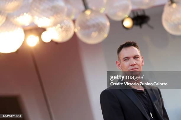 Jonathan Rhys Meyers attends the red carpet of the movie "Freaks Out" during the 78th Venice International Film Festival on September 08, 2021 in...