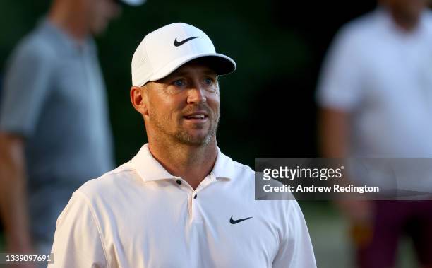 Alex Noren of Sweden during the pro-am event prior to of The BMW PGA Championship at Wentworth Golf Club on September 08, 2021 in Virginia Water,...