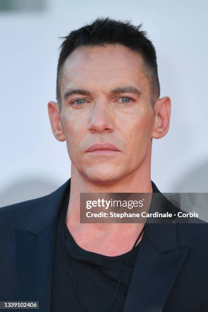 Jonathan Rhys Meyers attends the red carpet of the movie "Freaks Out" during the 78th Venice International Film Festival on September 08, 2021 in...