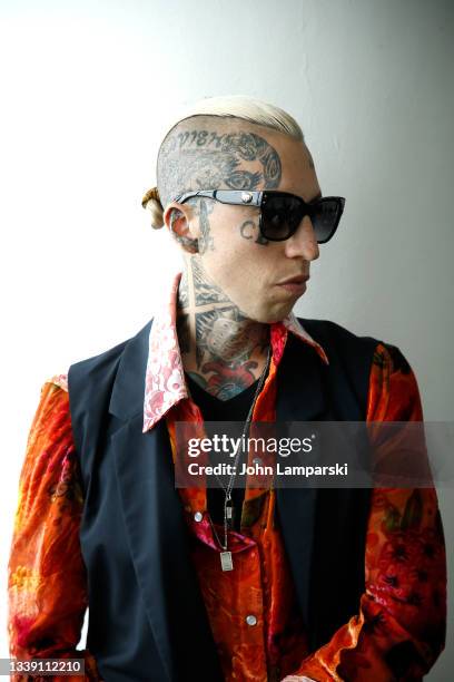 Chris Lavish attends New York Men's Day fashion shows at Canoe Studios on September 08, 2021 in New York City.