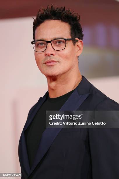 Gabriel Garko attends the red carpet of the movie "Halloween Kills" during the 78th Venice International Film Festival on September 08, 2021 in...