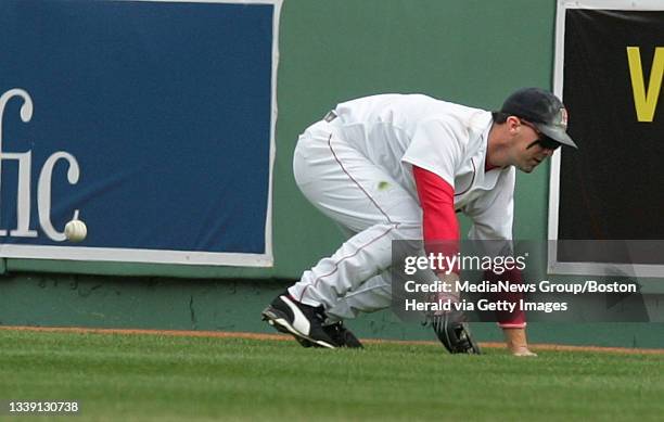 Red Sox RF Trot Nixon left the game later, but probably injured his groin while trying to field a double by Aaron Hill in the first inning as the Red...