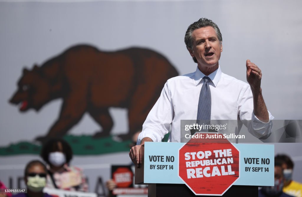 Vice President Kamala Harris Joins California Governor Gavin Newsom In Campaigning Against Recall Effort