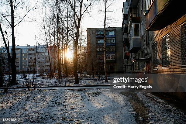 General view of a residential area on November 15, 2011 in Yaroslavl, Russia. Yaroslavl is one of thirteen cities proposed as a host city as Russia...