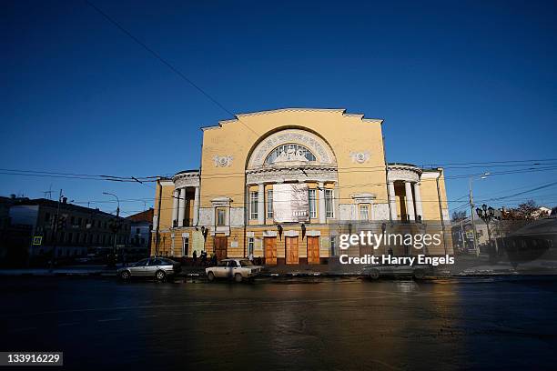 General view of the city's main theatre on November 15, 2011 in Yaroslavl, Russia. Yaroslavl is one of thirteen cities proposed as a host city as...