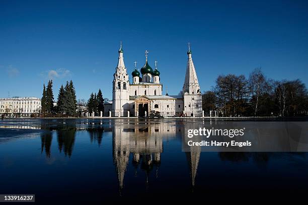 General view of the Church of Elijah the Prophet on November 15, 2011 in Yaroslavl, Russia. Yaroslavl is one of thirteen cities proposed as a host...