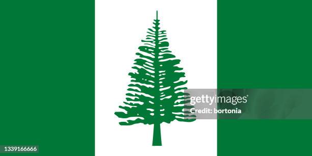norfolkinsel flagge - norfolk island stock-grafiken, -clipart, -cartoons und -symbole