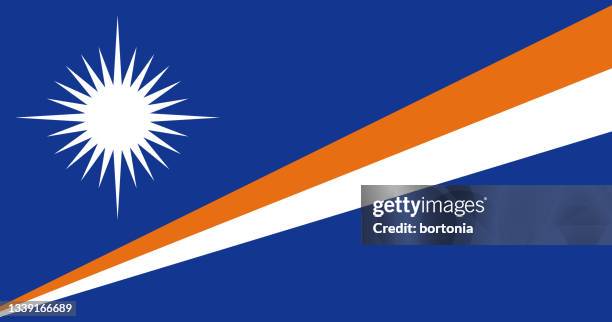 republic of the marshall islands flag - majuro stock illustrations