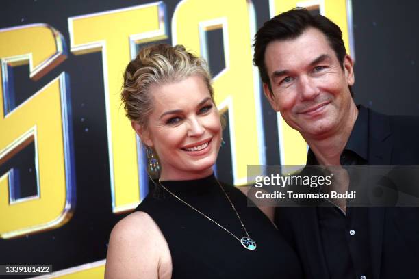 Rebecca Romijn and Jerry O'Connell attend the Paramount+'s 2nd Annual "Star Trek Day" Celebration at Skirball Cultural Center on September 08, 2021...