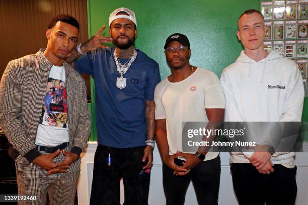 Julian Elijah Martinez, Dave East, Marcus Callender, and DJ Skee attend the Wu-Tang: An American Saga Season 2 Premiere Watch Party with DJ SKEE at...
