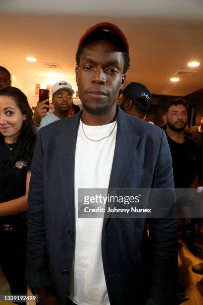 Curtiss Cook Jr. Attends the Wu-Tang: An American Saga Season 2 Premiere Watch Party with DJ SKEE at Bleeker Trading on September 08, 2021 in New...