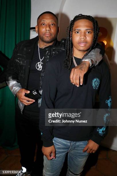 Maino and Zane attend the Wu-Tang: An American Saga Season 2 Premiere Watch Party with DJ SKEE at Bleeker Trading on September 08, 2021 in New York...