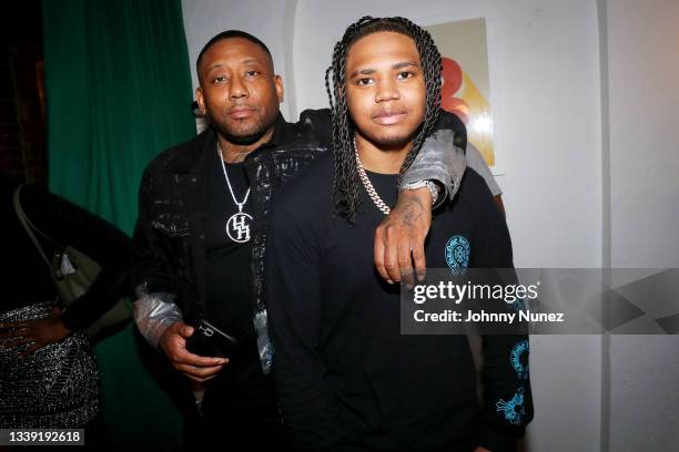 Maino and Zane attend the Wu-Tang: An American Saga Season 2 Premiere Watch Party with DJ SKEE at Bleeker Trading on September 08, 2021 in New York...