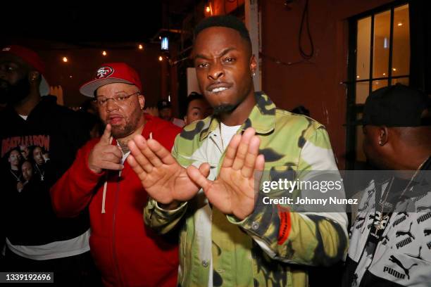 Bimmy Antney and Johnell Young attends the Wu-Tang: An American Saga Season 2 Premiere Watch Party with DJ SKEE at Bleeker Trading on September 08,...