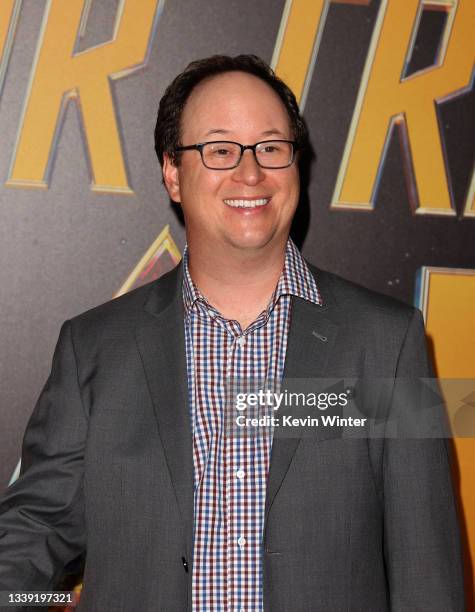 Mike McMahan arrives at Paramount+'s 2nd Annual "Star Trek Day' celebration at Skirball Cultural Center on September 08, 2021 in Los Angeles,...