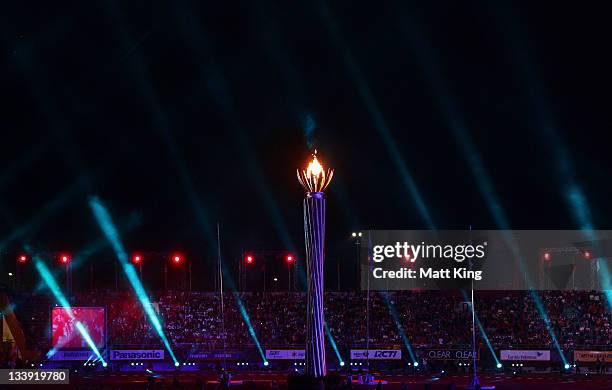 General view of the Closing Ceremony on day 12 of the 2011 Southeast Asian Games at Jakabaring Sports Complex on November 22, 2011 in Palembang,...