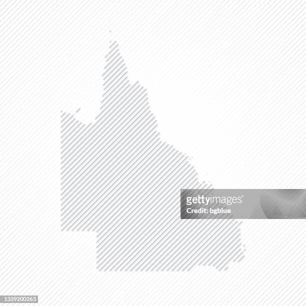 queensland map designed with lines on white background - queensland stock illustrations