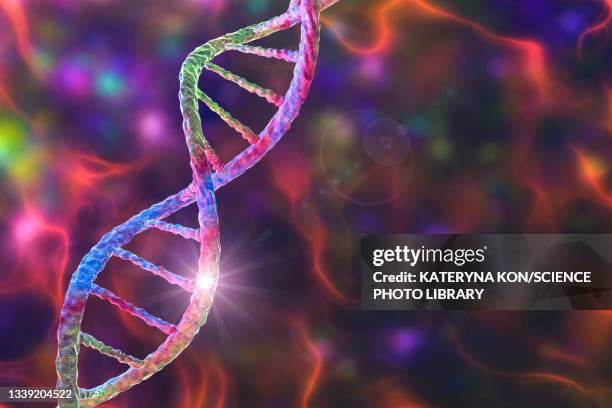 genetic mutation, conceptual illustration - dna spiral stock illustrations