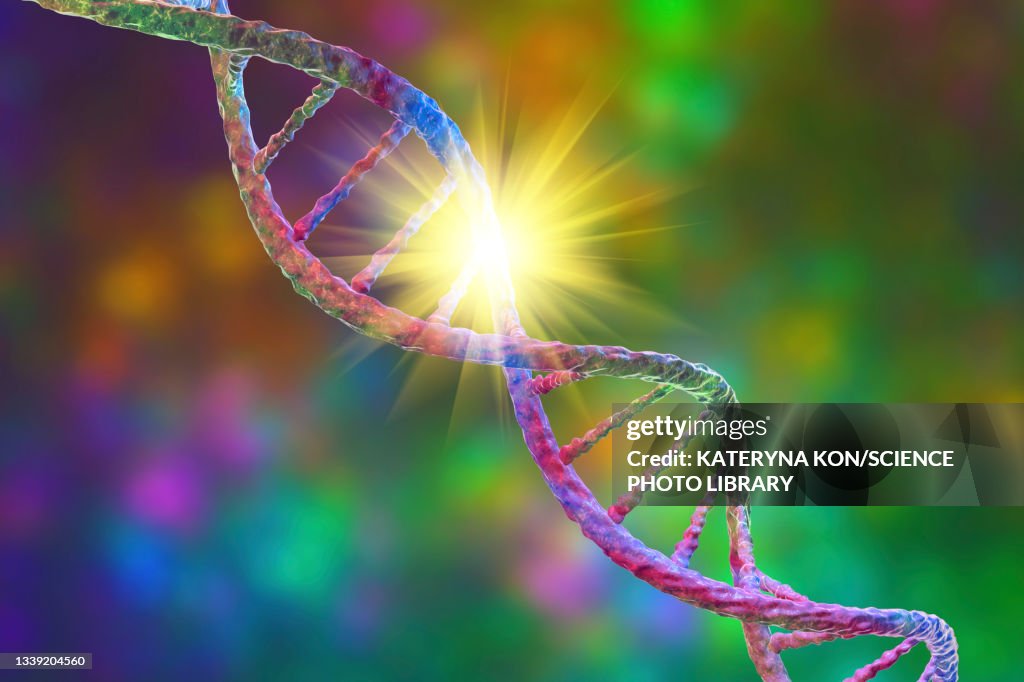 Genetic mutation, conceptual illustration