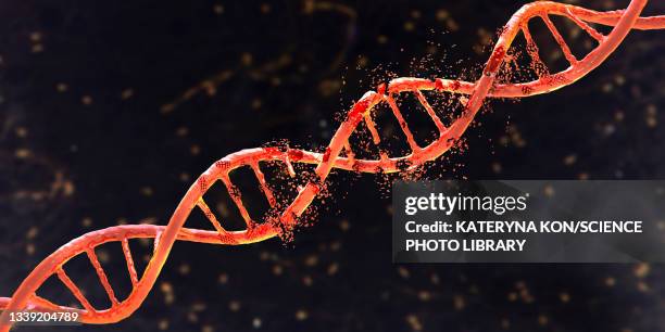 stockillustraties, clipart, cartoons en iconen met dna damage, conceptual illustration - thalassemie