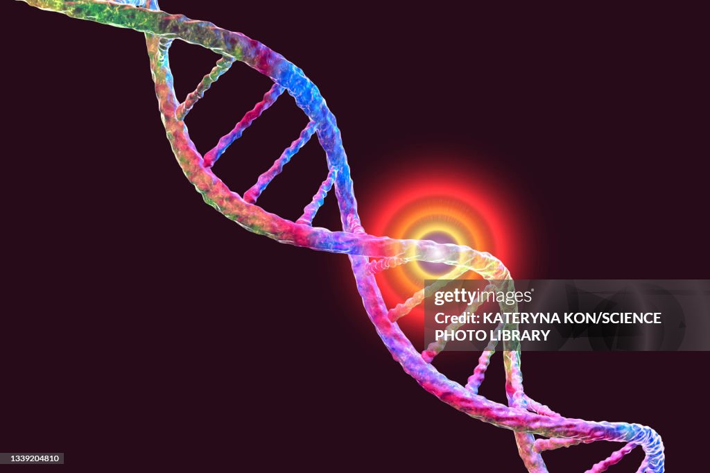 Genetic mutation, conceptual illustration