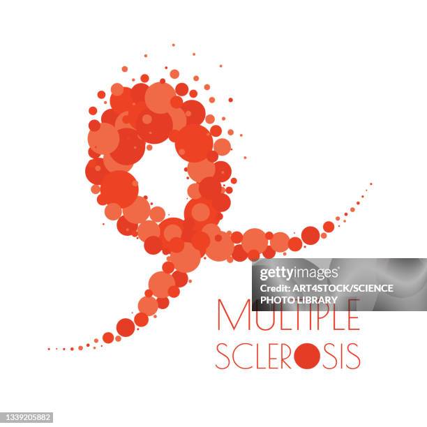 multiple sclerosis, conceptual illustration - multiple sclerosis stock illustrations