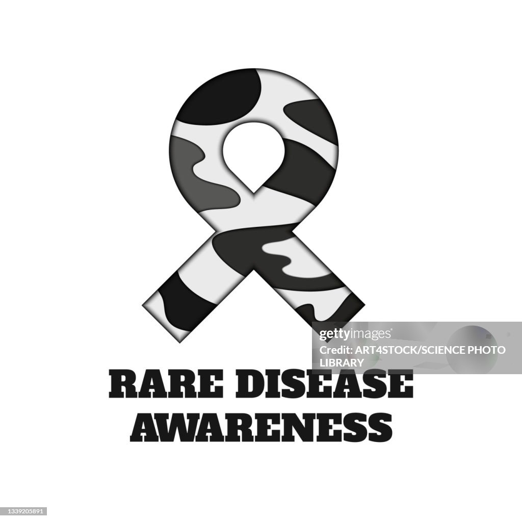 Rare disease ribbon, conceptual illustration