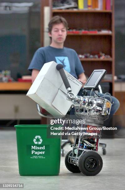 Amherst students create a robot that may help you in your every day life. Using a joystick with a remote control graduate student Dirk Ruiken...