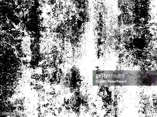 metal rust - grunge texture. black dusty scratchy pattern. abstract grainy background. vector design artwork. textured effect. crack. - cereal stock illustrations
