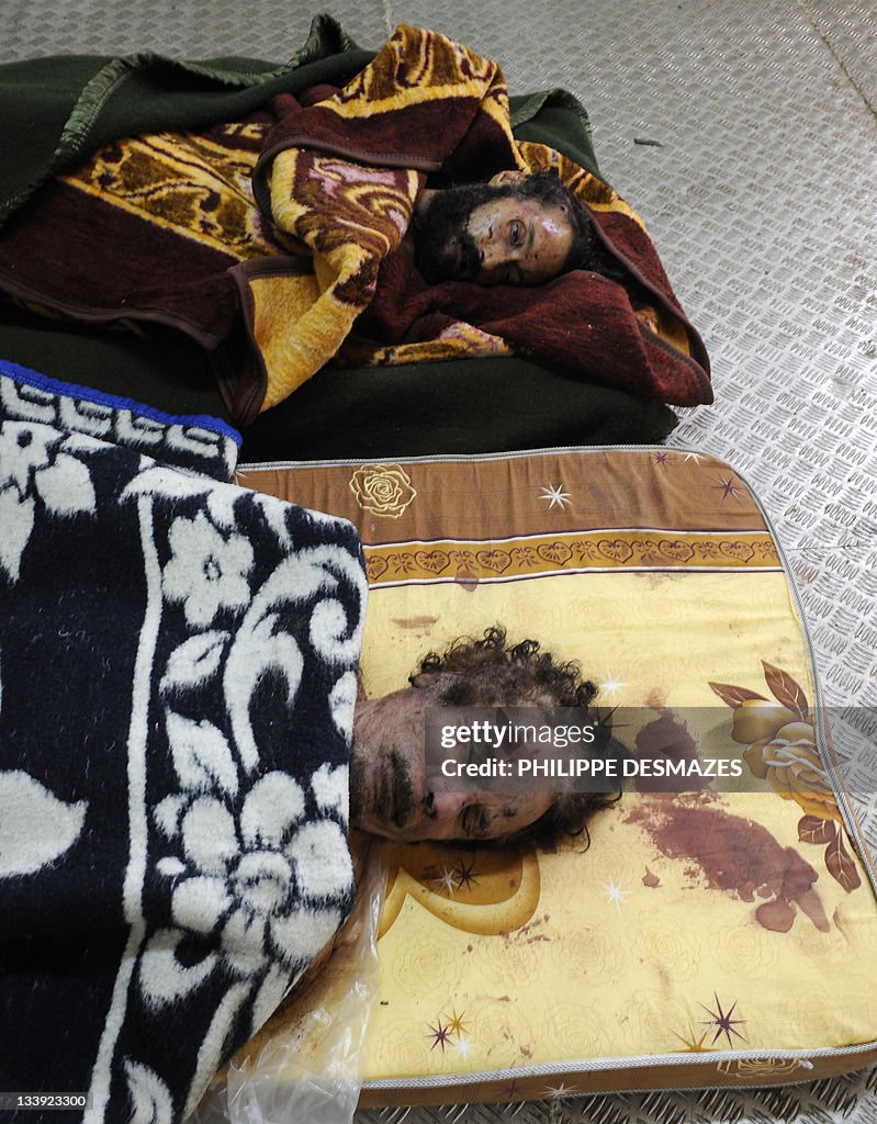 GRAPHIC CONTENT
The corpses of Libya's e