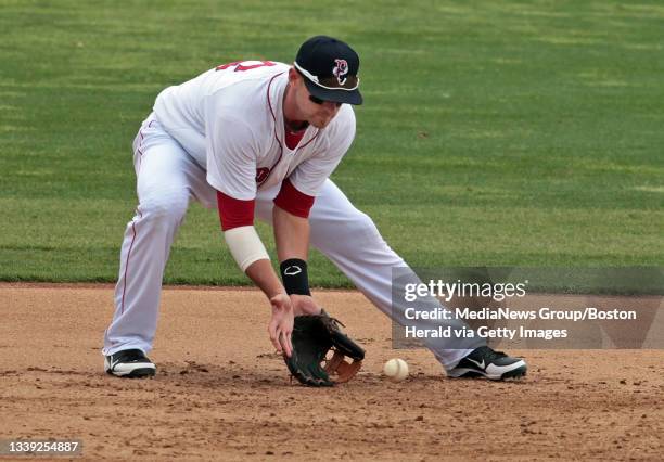 Pawtucket, RI)Pawtucket Red Sox third baseman Will Middlebrooks during a game at McCoy Stadium in Pawtucket, RI . . Staff Photo by Nancy Lane