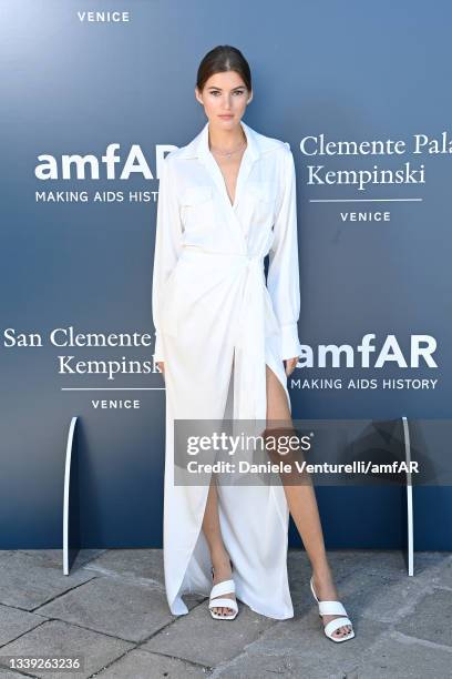 Valery Kaufman attends a luncheon hosted by amfAR during the 78th Venice International Film Festival on September 09, 2021 in Venice, Italy.