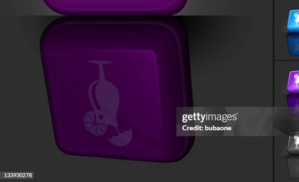 tropical drink 3d button design - cocktail umbrella stock illustrations