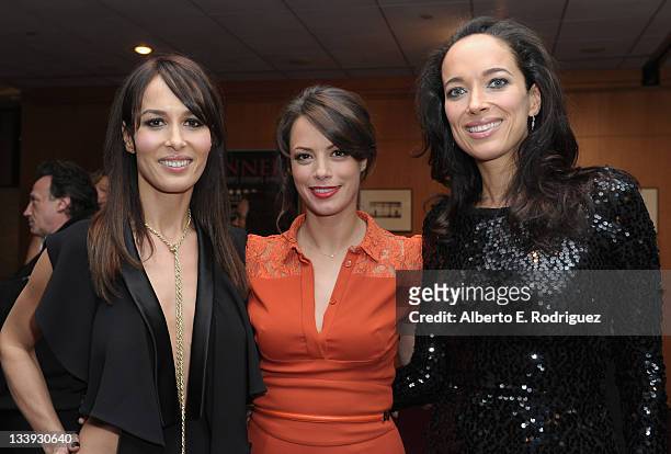 Dolores Chaplin, actress Berenice Bejo and Carmen Chaplin attend the after party for a special screening of The Weinstein Company's "The Artist" at...