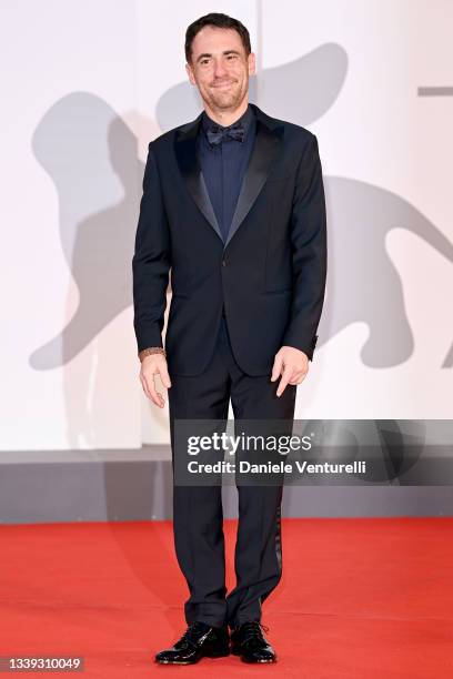 Elio Germano attends the red carpet of the movie "America Latina" during the 78th Venice International Film Festival on September 09, 2021 in Venice,...