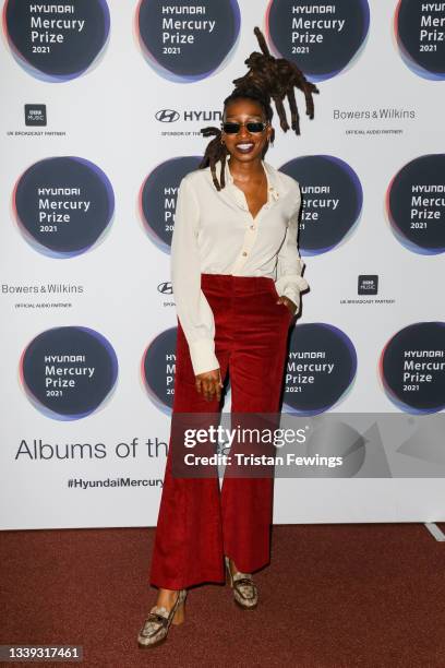 Little Simz attends the Hyundai Mercury Music Prize 2021 at Eventim Apollo, Hammersmith on September 09, 2021 in London, England.