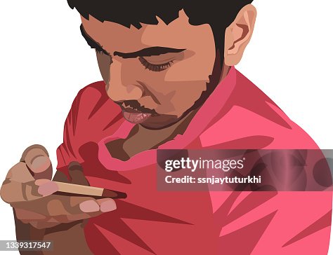 Boy Is Study With Mobile During On-line Class Boy Is Study With Mobile During On-line Class