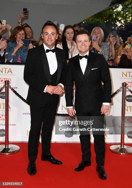 Ant and Dec attend the National Television Awards 2021 at The O2 Arena on September 09, 2021 in London, England.